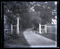 Gate & entrance road, Allaire, [NJ] [graphic].