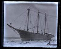 [Schooner Chas. C. Dame], Vessel from N.W. bow end. Broadside, nearly, [Mantoloking, NJ] [graphic].