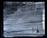 Glacial scratches on rocks under Kittatinny House, [Delaware Water Gap] [graphic].