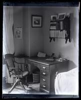 Corner of my room No. 20 B[arclay] H[all], showing desk. etc. [Haverford College] [graphic].