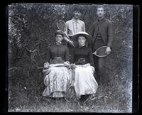 Tennis group. Miss Baker, F. [Fred] Baker, Bessie & myself. [Sea Girt, NJ] [graphic].