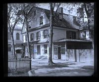 Paramore's [De la Plaine House, NE corner School Lane and Main St., Germantown] from J.S. Jones pavement. Side view [graphic].