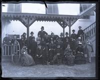 Elwell's Bicycle Party (all but 7) on croquet ground back of Hamilton Hotel, [Bermuda] [graphic].