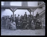 [Elwell's Bicycle Party (all but 7) on croquet ground, back of Hamilton Hotel, Bermuda] [graphic].