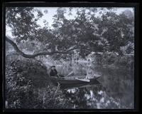 Hannah & George [Morris] in the "Owaissa" on Tacony Creek. [graphic].