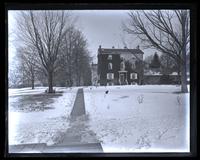 Founders Hall & Library fr[om] N. door of Barclay Hall, [Haverford College] [graphic].