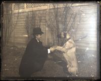 Geo. Vaux & Ralf in Vaux's backyard, [Bryn Mawr, Pa.] [graphic].