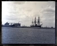 Dry Dock & Flag ship Northampton from S. of camber, taken from 