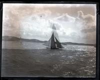 Double exposure on boats in race for Princess Louise cup, [Bermuda] [graphic].