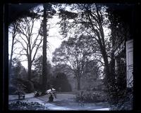 Looking up lawn from side of home 5442 [Germantown Avenue, Deshler-Morris House] [graphic].