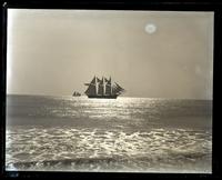 3 masted schooner "Vanname & King" from beach, [Sea Girt, NJ] [graphic].