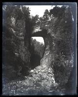 Natural Bridge, from path down [from seat on path leading down under it, Cedar Creek, VA] [graphic].