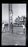 [Climbing flagpole ladder, Sea Girt] [graphic].