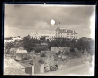 Hamilton hotel from S.E. (an eminence) [natural elevation] near the lower shore on E. side of Baranby St. [Bermuda] [graphic].