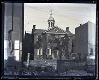 Carpenter's Hall, Phila[delphia] from rear, M. Thomas & Sons [Auctioneers] building being torn down [graphic].