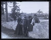 Party to reefs (Misses Schenkl, Mr. French & Mr. Trimingham) by road side. Somerset Isl[and] near wharf. Mangrove B[ay], [Bermuda] [graphic].