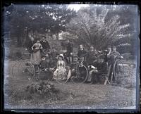 Portion of our party in park back of Hamilton Hotel, [Bermuda] [graphic].