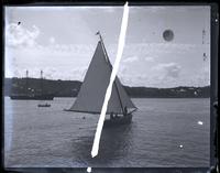 Bermuda yacht from shed, foot of Queen St., [Bermuda] [graphic].