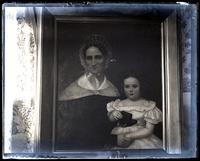 Copy of a painting of Grandmother [Eliza Tatnall Sipple] & mother hanging in Aunt Anne [Canby]'s bedroom, [Wilmington, DE] [graphic].