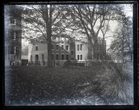 Part of new building in unfinished condition. Front from opp. front door of old building, [Westtown] [graphic].