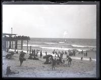 Beach scene, Asbury Park from boardwalk, [NJ] [graphic].