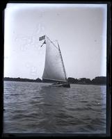 Gertrude cat-boat on [Mana]squan River, [Manasquan, NJ] [graphic].