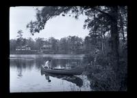 [Canoe on river and two men on bank], Browns Mills, [NJ] with Photo[graphic] Society [graphic].