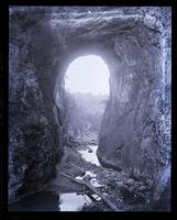 Nat[ural] Bridge from hillside up-stream, [VA] [graphic].