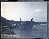 Old hulk at Somerset Wharf, [Mangrove Bay, Bermuda] [graphic].