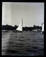 Cat boat Favorite opp. Rod Clark's, [Manasquan, NJ] [graphic].