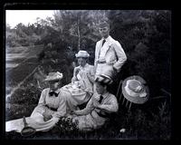 Group on tennis court. Jennie & Ethel Rhoads, Fred. Strawbridge & Bess. [Sea Girt, NJ] [graphic].