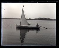 Thalatta sailing on pond. Marriott Canby & Miss Moss in boat, [Sea Girt, NJ] [graphic].