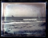 Breakers & schooner from our flag-pole, [Sea Girt, NJ] [graphic].