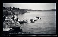 [Jumping in the lake], Pocono Lake, [PA] [graphic].