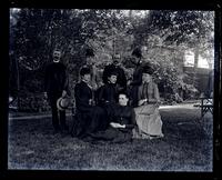 [Sallie, Mary, & Anne Emlen, Mr. Heins, Jennie Jones, Alice Shipley, Bess, & Marriott Morris. Deshler-Morris House, 5442 Germantown Avenue] [graphic].