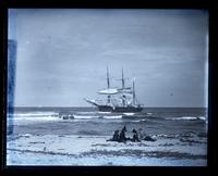 [Italian] Bark ["Civitas Canaria"]. Geo[rge] & girls in foregr[oun]d. [Manasquan Inlet, NJ] [graphic].