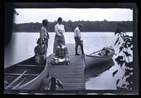 [Group on a dock, including Janet Morris, Marriott Canby Morris Jr., and Jane Rhoads Morris], Pocono Lake, [PA] [graphic].