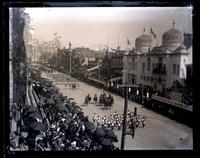 Conn. troops marching down Broad St. before military parade, Consitutional Centennial Celebration, [Philadelphia] [graphic].