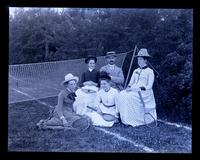 [Tennis group, Sallie Emlen, John Cope, Patty & Gertrude Mellor & Bess. Sea Girt, NJ] [graphic].