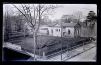 Friend's Library, graveyard, gymnasium & Primary school house. From roof of Ja[me]s] S. Jones' [drygoods] store, [4739 & 4745 Main Street, Germantown] [graphic].