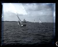 The Nahina, Helen & other yachts in the [Quaker City Yacht Club] race, below the Horseshoe [graphic].