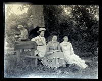 Group near mill, Pattie & Gertrude Mellor & Bess. [Manasquan, NJ] [graphic].