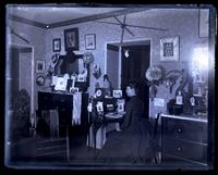Anne M. Wistar's room at Howard Comfort's. Anne at desk [graphic].