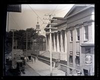 [Custom House & E. end of State House from 4 & Library Sts. 2nd story. Philadelphia] [graphic].
