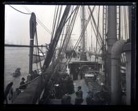 Gun deck of "Galina", aft from bridge, [Constitutional Centennial Celebration, Philadelphia] [graphic].