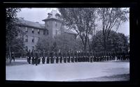 Lined up for march to dinner, [Hampton Institute, Va.] [graphic].