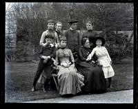 Group in our garden. Cos. Lill, Bells, Edith & Morris Wistar. Cos Lizzie, John & Anchen Morris & Bess. [Deshler-Morris House, 5442 Germantown Avenue] [graphic].