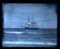 Italian bark "Civitas Canaria" ashore at Manasquan Inlet. From beach, [NJ] [graphic].