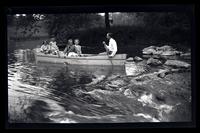 [Group in a canoe], Wood Hill Farm, [Rancocas, NJ] [graphic].