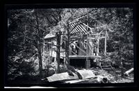 [Unfinished building in the forest], Pocono Lake, [PA [graphic].